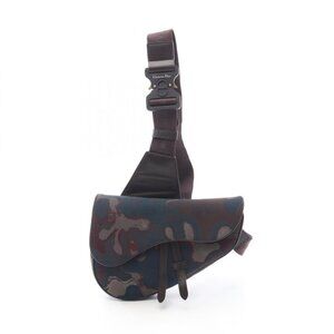 Dior Waist Bag Peter Doig Saddle Navy Brown Camouflage Canvas Green Bold.
